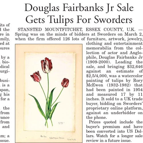 Douglas Fairbanks Post Sale New Town Bee